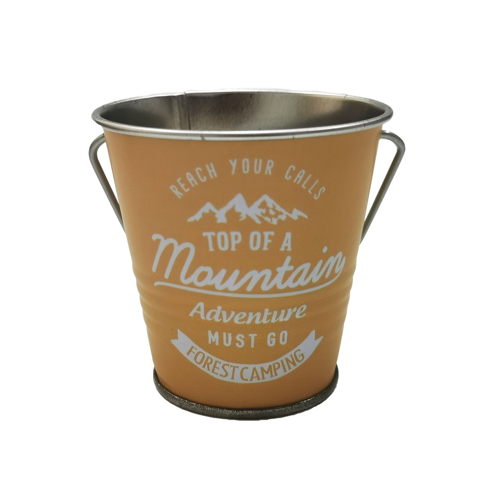 Tin bucket for flower pots