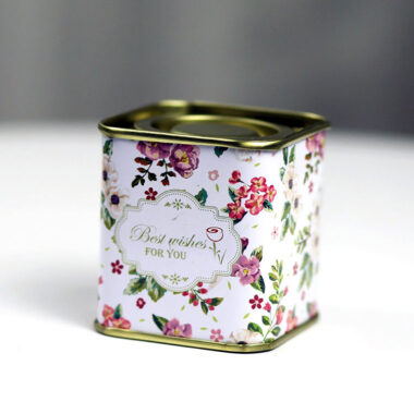 Decorative square tea coffee tin box factory