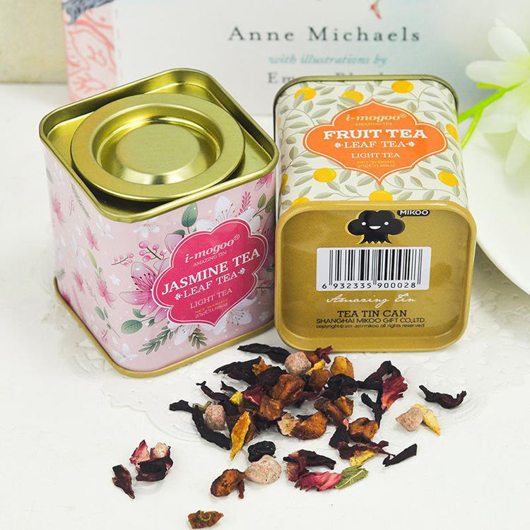 Decorative square tea coffee tin box factory
