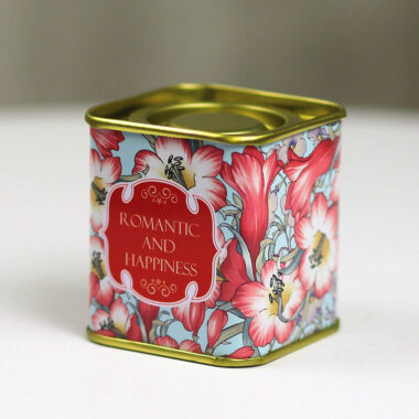 Decorative square tea coffee tin box factory