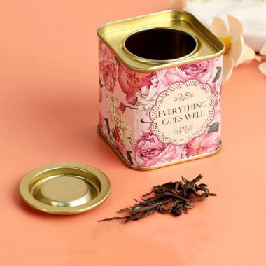 Decorative square tea coffee tin box factory