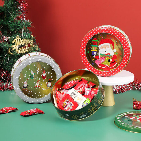 Custom round cookie candy chocolate tin box