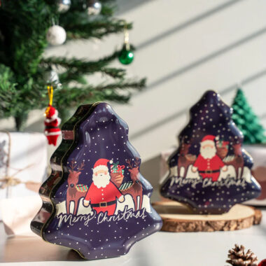 Bulk Christmas gift tin box for cookies and candy