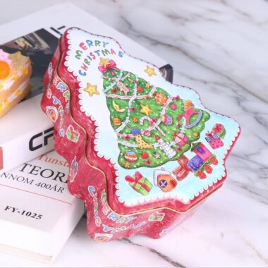 Bulk Christmas gift tin box for cookies and candy