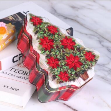 Bulk Christmas gift tin box for cookies and candy