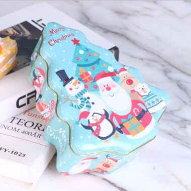 Bulk Christmas gift tin box for cookies and candy