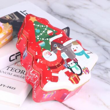 Bulk Christmas gift tin box for cookies and candy