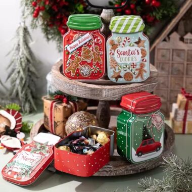 Christmas party candy tin box supplier