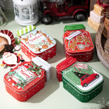 Christmas party candy tin box supplier
