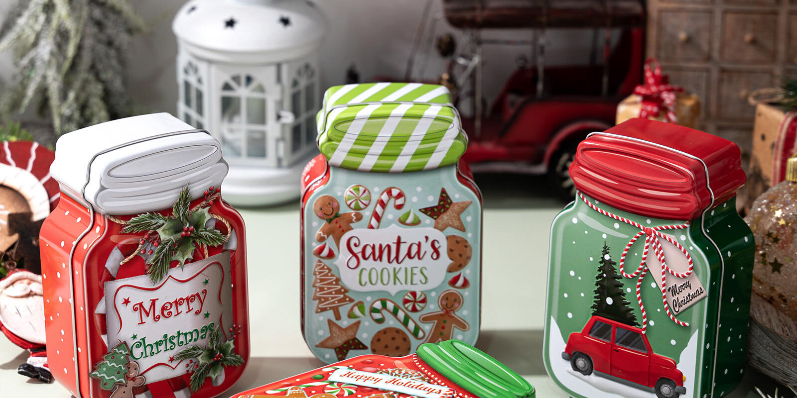 Christmas party candy tin box supplier