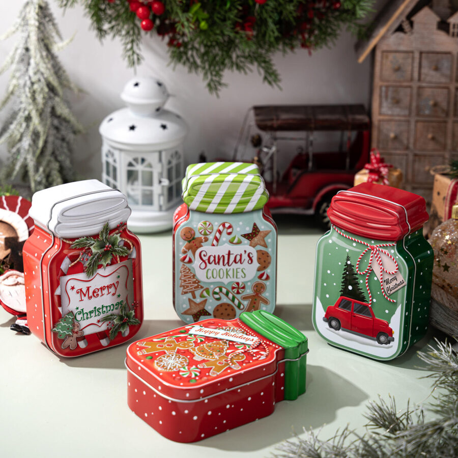Christmas party candy tin box supplier