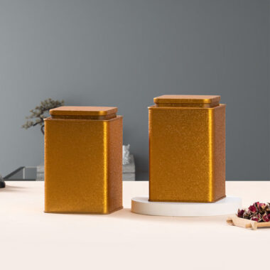 Custom logo coffee tea tin box packaging
