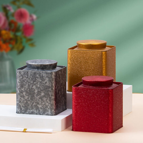 Luxury custom coffee and tea tin box (3) Custom logo coffee tea tin box packaging