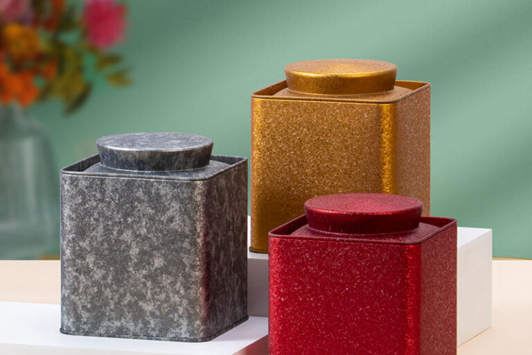 Custom logo coffee tea tin box packaging