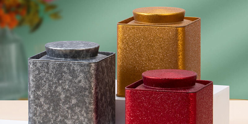 Custom logo coffee tea tin box packaging