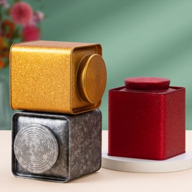 Custom logo coffee tea tin box packaging