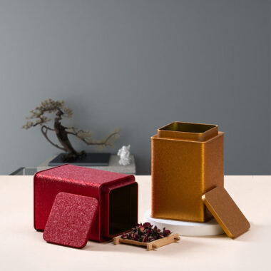 Custom logo coffee tea tin box packaging