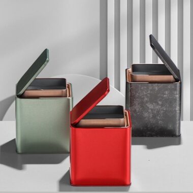 Custom square tea packaging tin box