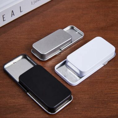 Custom rectangular slider mint tin box