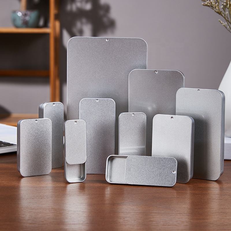 Custom rectangular slider mint tin box