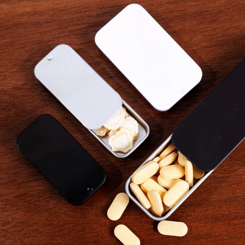 Custom rectangular slider mint tin box