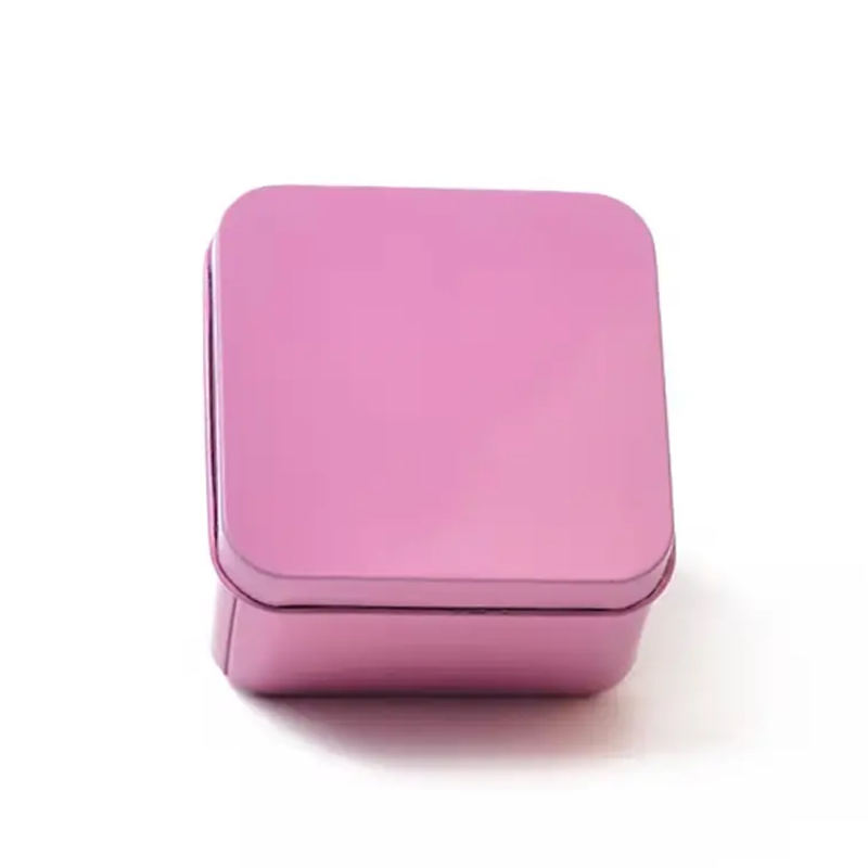 Custom square candy tin box packaging