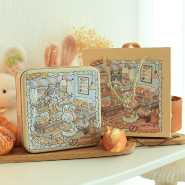 Wholesale square gift cookie chocolate tin box