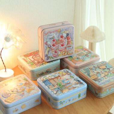 Wholesale square gift cookie chocolate tin box