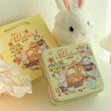 Wholesale square gift cookie chocolate tin box