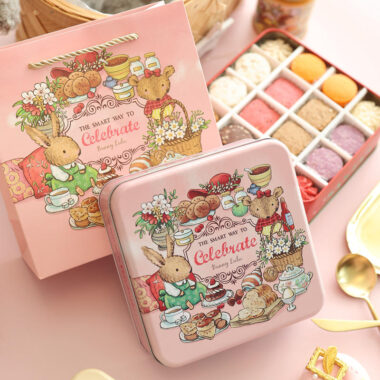 Wholesale square gift cookie chocolate tin box