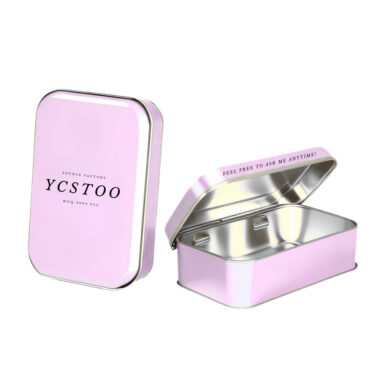 Custom hinged candy tin box packaging