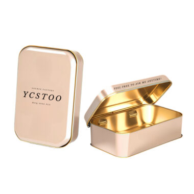 Custom hinged candy tin box packaging