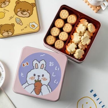 Creative Cartoon Candy Cookie Storage Tin Box