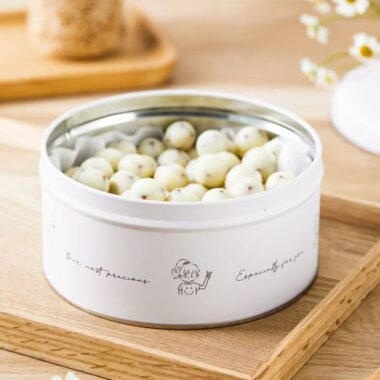 Round Cartoon Cute Cookie Candy Gift Tin Box
