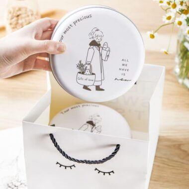 Round Cartoon Cute Cookie Candy Gift Tin Box