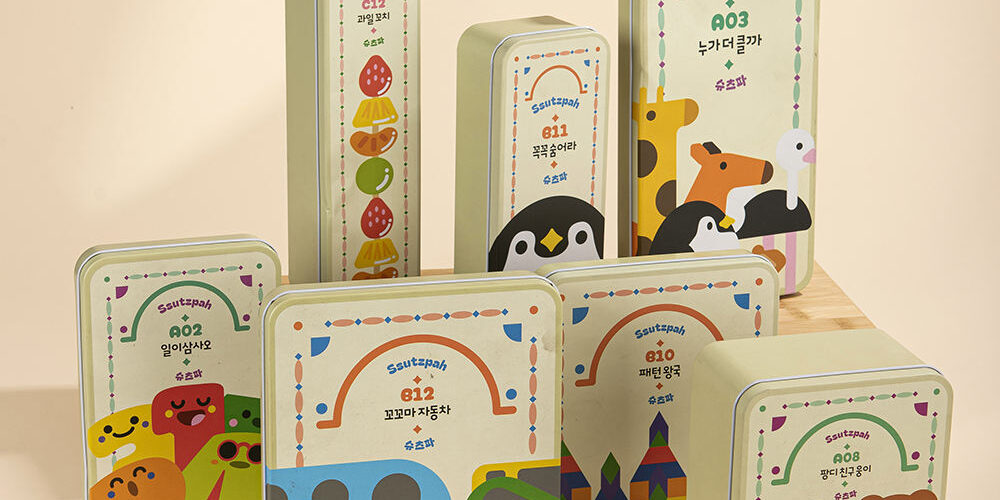 Cartoon Square Rectangle Candy Cookie Chocolate Tin Box