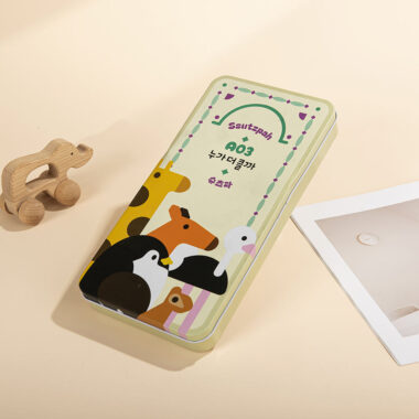 Cartoon Square Rectangle Candy Cookie Chocolate Tin Box