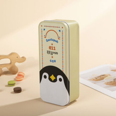 Cartoon Square Rectangle Candy Cookie Chocolate Tin Box