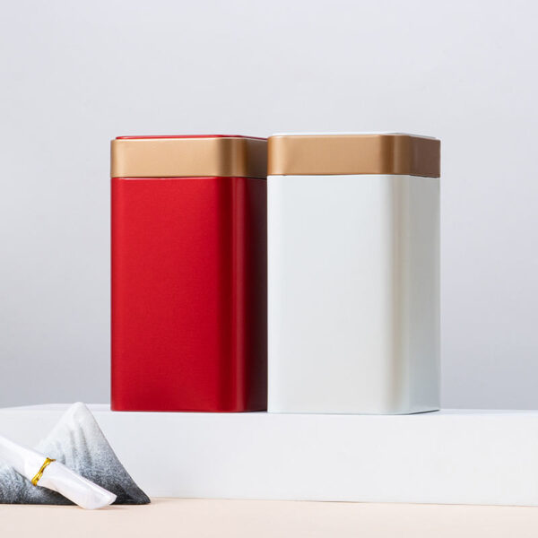 Colorful Food Grade Tea Tin Box for Loose Leaf Tea