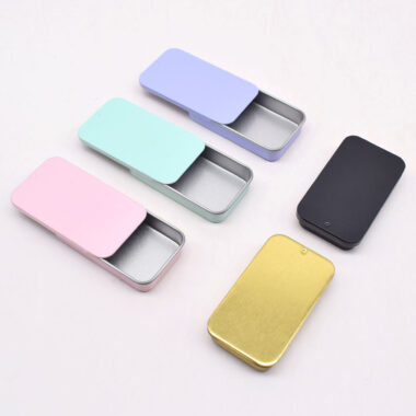 Multicolor Rectangle Mint Candy Tin Box for Sweets