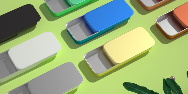 Multicolor Rectangle Mint Candy Tin Box for Sweets