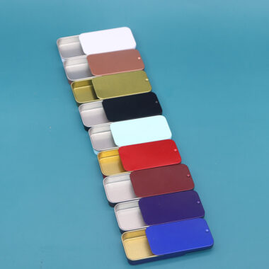 Multicolor Rectangle Mint Candy Tin Box for Sweets