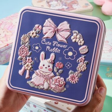 Embossed Cartoon Square Chocolate Candy Gift Tin Box