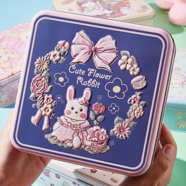 Embossed Cartoon Square Chocolate Candy Gift Tin Box