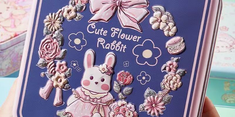 Embossed Cartoon Square Chocolate Candy Gift Tin Box