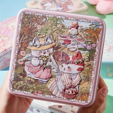 Embossed Cartoon Square Chocolate Candy Gift Tin Box