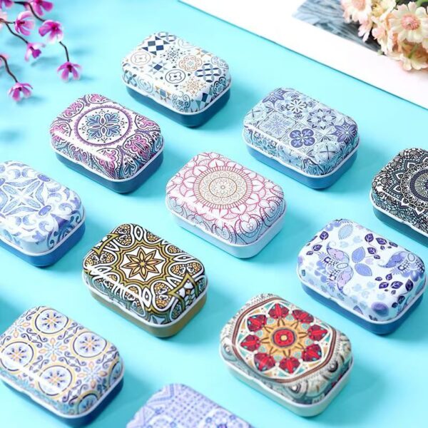 New Flip-Top Portable Small Tea Candy Tin Box
