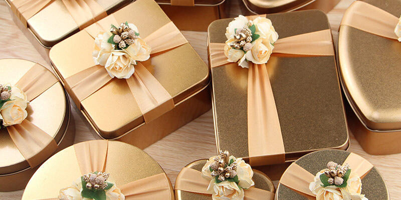 Food Grade Square Heart Rectangle Candy Cookie Tin Box