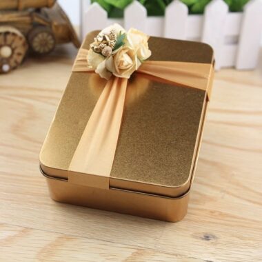 Food Grade Square Heart Rectangle Candy Cookie Tin Box