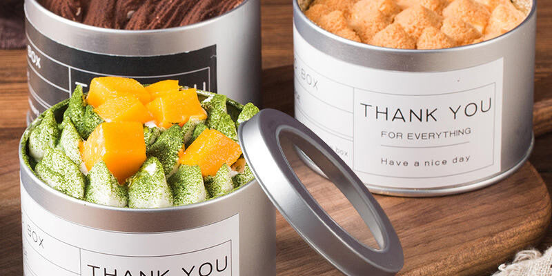 Food Grade Round Cake and Cookie Tin Box
